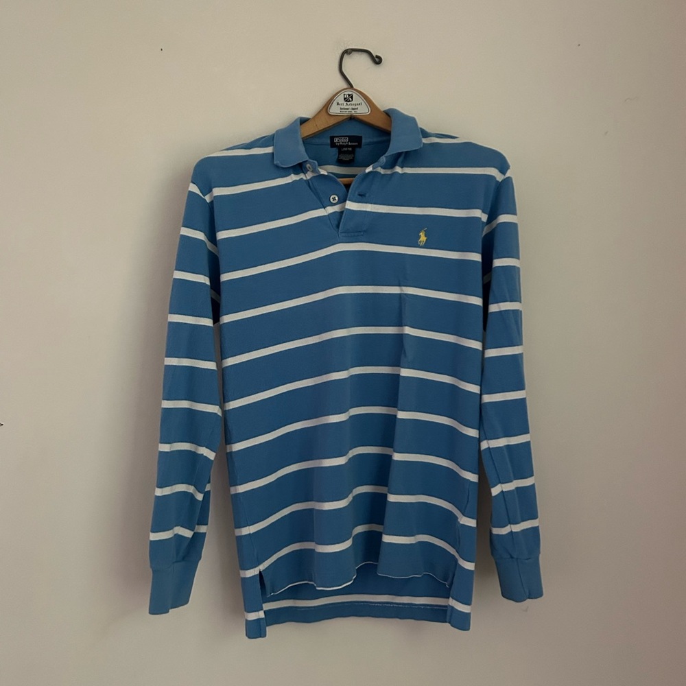 Ralph Lauren Blue Striped long sleeve Shirt
